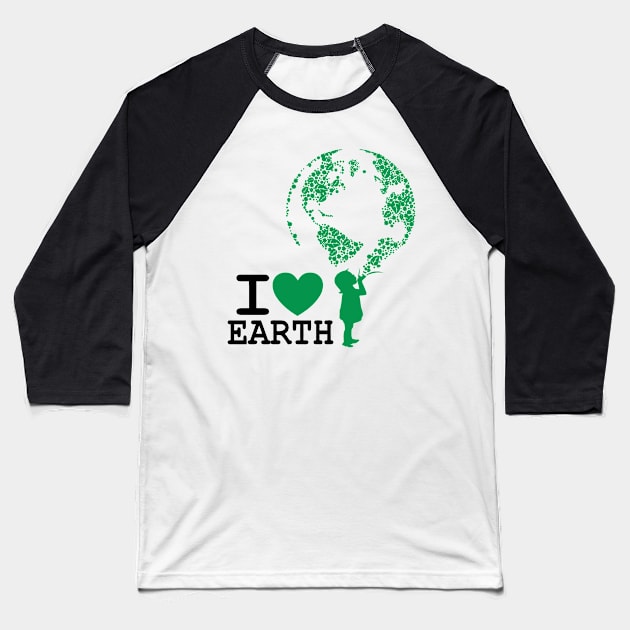 I love earth Baseball T-Shirt by williamarmin